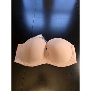 DELIMIRA W593 Strapless Bra 42DD Rose Smoked Underwire Contour Multiway NWT